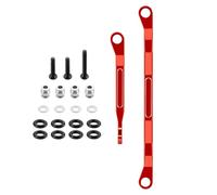 RCHUBAM 1/18 Steering Links 2Pcs Aluminum Steering Linkage Servo Link Pull Rod Compatible with HPI 1/18 Venture HILUX RC Off-Road Crawler Car Upgrade Accessories (Red)