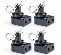 RCHUBAM RC Body Post Mounts with Clips 4PCS Aluminum Alloy Shell Column & Post Mount Set for 1:10 Axial SCX10 PRO RC Crawler Car, Black