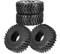 RCHuiWow 1.0 Inch Multi-Terrain RC Tire Skin for TRX4 SCX24 FCX24 Ascent-18 Off-Road Crawler,1.0" Soft Rubber Tire Skins (64 * 25mm) for 1/18 1/24 Remote Control Car(Style A)