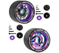 RCHuiWow Aluminum RC Hand Wheel Steering Upgrades Part for Flysky Noble NB4,MT4 MT5 M12 M17,FUTABA 4PX 7PX 10PX,WFLY X9,Remote Control Transmitter Hand Wheel,Purple