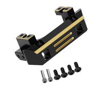 RCHuiWow RC Front Bumper Servo Mount Upgrades Part for 1/10 TRX4 TRX6 RC Crawler Car,Brass Heavy Duty Front Bumper,Black