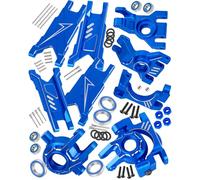 RCHuiWow RC Suspension Arms Caster Block Set Upgrades Part for 1/10 Slash 4x4/Slash 4x4 VXL 4WD,Alluminium Front Rear A Arms,Caster Block,Steering Blocks,Rear Stub Axle Carriers,Navy Blue