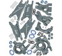 RCHuiWow RC Suspension Arms Caster Block Set Upgrades Part for 1/10 Slash 4x4/Slash 4x4 VXL 4WD,Alluminium Front Rear A Arms,Caster Block,Steering Blocks,Rear Stub Axle Carriers,Titanium