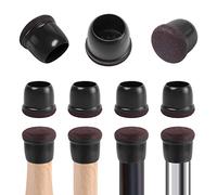 RCHYFEED 24PCS Silicone Chair Leg Caps Floor Protectors 0.75-1.25 inch, Black Chair Leg Covers with Felt Pads Sliders, Rubber Furniture Leg Caps Cups Cover for Protecting Hardwood Floor from Scratches