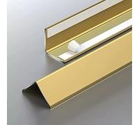 RcIdos Corner Shield for Protecting/Repairing Wall Corner, L-Shape Corner Guard Edge Protector, Self Adhesive Edge Trim Strip for Walls, 80/100/120cm Long (Color : Gold-3cm, Size : 1.35m)