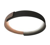 RCIDOS Elegant Disc Shaped LED Ceiling Light Corridor Decor Lighting Panel Lamp Tricolor Dimmable Flat Surface Lights Simple 4.3inch Modern Black Flush Mount Light, For Living Room Dining Room Study