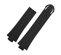 RCIDOS Top Aesthetics 24x11mm Waterproof Watchband Rubber Silicone Strap For Oris Watch Diving Sport Watchstrap Black For AQUIS Bracelet Double Buckl (Color : Black without buckle, Size : 24-11mm)