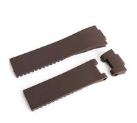 RCIDOS Top Aesthetics 25x12mm Black Brown Blue Waterproof Silicone Rubber Watch Band Wrist WatchBand Belt For Ulysse Nardin Strap (Color : Marron, Size : 25mm)