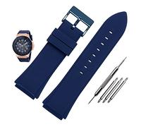 RCIDOS Top Aesthetics Rubber Watchband 22mm Blue Color Silicone Rubber Bracelet For Guess W0247G3 For W0040G3 For W0040G7 Watches Band Sport Watch Strap (Color : Blue blue buckle, Size : 22mm)