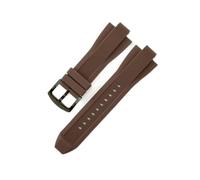 RCIDOS Top Aesthetics Watchband For Michael Kors For Mk8184 8729 9020 For MK8152 For MK9020 For MK9026 Raised Mouth Silicone Watch Strap Accessories 29mmx13mm (Color : Brown-black-K2, Size : 29.13mm)