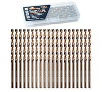 RCINDUS 20PCS 1/8" Cobalt Drill Bit, HSS M35 Metal Drill Bits for Steel, Stainless Steel, Cast Iron, Hard Plastic and Wood