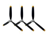 RCkuler 3 Sets of 4-Blade Propeller Spare RC Plane Propellers, Compatible for Volantexrc Brushless Plus F4U Corsair RC Airplane Nose Cone Kit Props, with Saver and Adapter