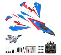 RCkuler 4-CH F22 Raptor Remote Control Airplane, RTF RC Plane with LED Light, 6-Axis Gyro, 3 Flight Modes, One-Key Aerobatic, Suitable for Beginners and Professionals