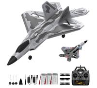 RCkuler RC Planes for Adults, 4 Channel RTF F22 Raptor Remote Control Airplane with LED Light, 6-Axis Gyro, 3 Flight Modes, One-Key Aerobatic, Suitable for Outdoors and Gifts