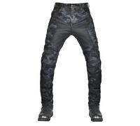 RCLONGEU Mens/Women Camouflage Waterproof Armoured Motorcycle Motorbike Biker Trousers/Pants With CE Armour (Blue,L)