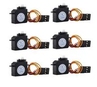 Rcmall 2.1G Micro Server DM-S0020 Micro Digital Servos Coreless Motor with JR Connector, Set of 6, for 1/14 1/16 1/18 for RC Aircraft, Cars, Planes, Robot