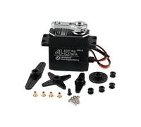 RCmall 45KG High Torque Dsservo Digital Metal Gear Servo, Black, IP67 Waterproof, Full Aluminum Case, 180-360 Degree Range, for 1/8 1/10 RC Cars (180 Degree)