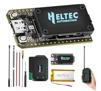 RCmall Heltec WiFi LoRa 32 (V4) Ultimate Kit - ESP32-S3 & SX1262 LoRaWAN Board, 0.96" OLED, 3000mAh Battery, GPS, Antenna & Case for Meshtastic, Arduino IoT & Solar Projects
