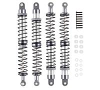 RCMYou 130mm RC Shock Absorber Universal Upgrades Part for 1/10 RC Scale Cars,4PCS Aluminum 7075 Adjustable RC Shock Absorber Hops Up,Titanium