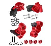 RCMYou Aluminum Front Knuckles Steering Blocks &Rear Hub Stub Axle Carriers Upgrades Part for ARRMA 1/7 Felony/Mojave/Infraction 6S BLX,1/8 Typhon/Talion 6S BLX,Red
