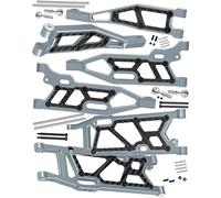 RCMYou Aluminum Suspension A Arms Upgrades Part for 1/8 Kraton 6S BLX,Outcast 6S BLX,Notorious 6S BLX,Talion 6S BLX,Front Upper & Front Lower & Rear Suspension A-Arms Hops up w/Pivot Balls,Titanium