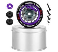 RCMYou RC Hand Wheel Remote Control Upgrades Part for Sanwa MT4 MT5 M12 M17/Flysky Noble NB4/Futaba 4PX 7PX 10PX/Wfly X9,Aluminum Hand Steering RC Wheel Handwheel,Purple