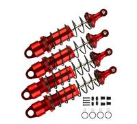 RCMYou RC Shocks Absorber Damper Upgrades Part for 1/8 Traxxas Sledge 4WD #95076-4,4PCS Alloy Front Rear Big Bore Full Metal Adjustable RC Shock Absorber,Red