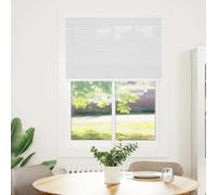 RCODSSK White Polyester Pleated Blind 100x150 cm, Fabric Width 99.4 cm, for Privacy and Glare Protection, Easy to Clean, Two Assembly Ways for Window or Wall