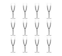 12x Champagne Flutes Glasses Set RCR Crystal Cut Wine Glass Stemware 200ml