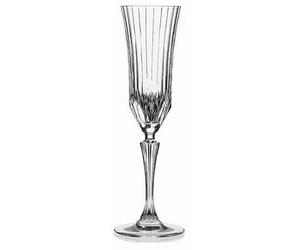 RCR 25948020106 Luxion Crystal Glassware Adagio Champagne Flutes, Set of 6, Elegant & Sophisticated, Ideal For Newly Weds & Homeowners, Dishwasher Safe