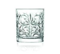 Set 6 Cocktail and Water Glasses TATTOO Dof 33.7 cl Eco Crystal Carved RCR