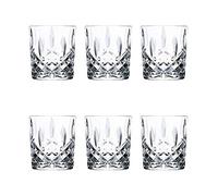 6x Whiskey Tumblers Set RCR Crystal Cut Glass Glasses DOF Old Fashioned 340ml