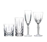 24pc Glassware Set Wine Champagne Whiskey Highball Glasses Tumblers Stemware