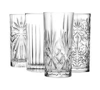 RCR Crystal 4 Piece Mixology Highball Glass Set - 370ml, Clear