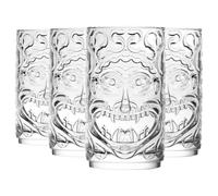 RCR Crystal 460ml Tiki Etruria Highball Glasses - 4X Tall Dishwasher Safe Glass Water Gin Juice Mixed Drink Cocktail Drinking Hi Ball Tumblers Glassware Set