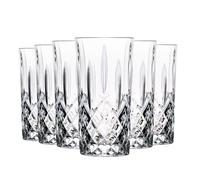 RCR 6X 396ml Crystal Glass Highball Glasses Orchestra Range Hi-Ball Cocktail Juice Tumblers Glass Set - Gift Boxed - Made in Italy Crystal