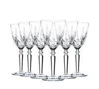 Rcr Crystal 6X Orchestra Wine Glasses - 290Ml Crystal Glass Red Wine Glasses - Red White Goblets Stemware Glass Set