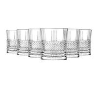 RCR 26720020006 Brillante Short Whisky Glasses, Luxion Crystal Tumblers for Water/Cocktails, 337 ml, Set of 6, Dishwasher Safe, for Newlyweds & New Homeowners, Vintage Design