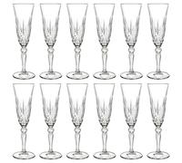 RCR Crystal Melodia Glass Champagne Flutes - 160ml - Pack of 12 RCR Crystal Clear One Size