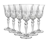 RCR Crystal Melodia Red Wine Glasses - 270ml - Pack of 6 in Clear RCR Crystal Clear