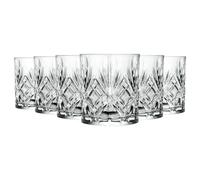 RCR Set of 6 Melodia Crystal Short Whisky Water Tumblers Glasses 230ml