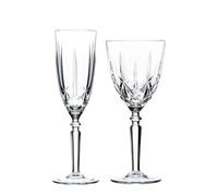 12pc Wine Glasses Champagne Flutes Set RCR Crystal Cut Glass Stemware