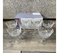 RCR Italian Lead Crystal Champagne Glasses Opera 6 X 240ml Made in Italy
