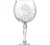 RCR Melodia 6-Piece Balloon Wine Glass Set 650 ml - Italian Luxion® Crystal Large Balloon Goblets for Red Wine & Cocktails
