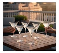 RCR Set of 6 Martini Goblets, 100% Made in Italy, Capacity 21 cl