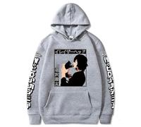 Rcrllya Anime My Hero Academia Hoodie Boku No Hero Academia Aizawa Shouta Mha Sweatshirts Cozy Tops Sudadera Felpa Moletom (Gray,XL)