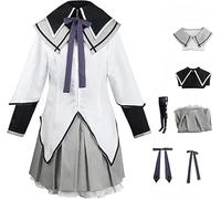 Rcrllya Anime Puella Magi Madoka Magica Akemi Homura Cosplay Costume Maid Love Dress Lolita Halloween Uniform Suit (Akemi Homura,XXXL)