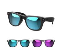 RCstyle 4Pcs Polarized Clip Compatible with Ray-Ban Meta Wayfarer RW4008 Size L 53-22 Smart Glasses, Blue & Purple, Regular Blue+Purple