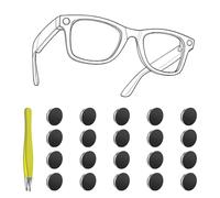 RCstyle HiBloks 20 Light Blocking Stickers for Ray-Ban Meta Wayfarer/Skyler/Headliner Gen 2/1 and Oakley Meta HSTN Smart Glasses AI Accessories Light Cover Camera Function Remains Active