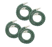 RCSTYNUK Hemp Rope Queue Barrier Ropes, 1/2/4/6 Pcs Braided Crowd Control Twisted Ropes Queue Divider, Barrier for Movie Carpet Events Grand Openings Green (4pack 300cm/118 in)